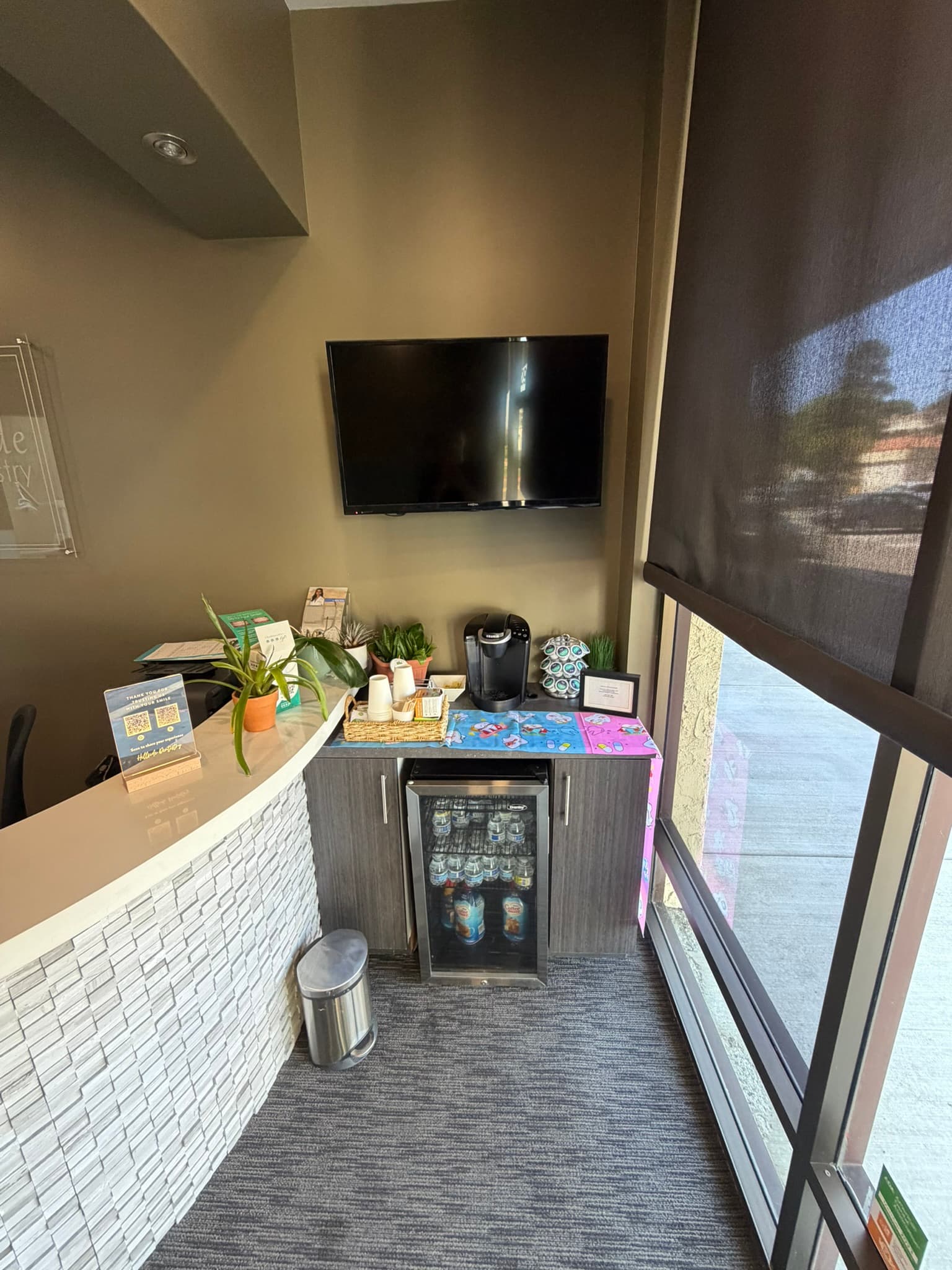Inside Hillside Dentistry & Orthodontics — Torrance, CA — coffee and refreshment station